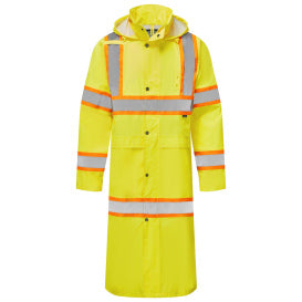 PORTWEST® HI-VIS 48” RAINCOAT WITH CONTRAST TAPE UH405