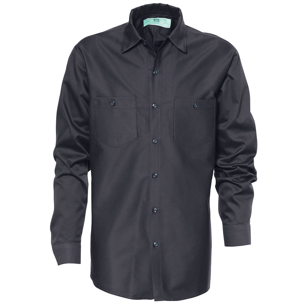 REED 100% COTTON LONG SLEEVE WORK SHIRT MIDNIGHT NAVY 5221