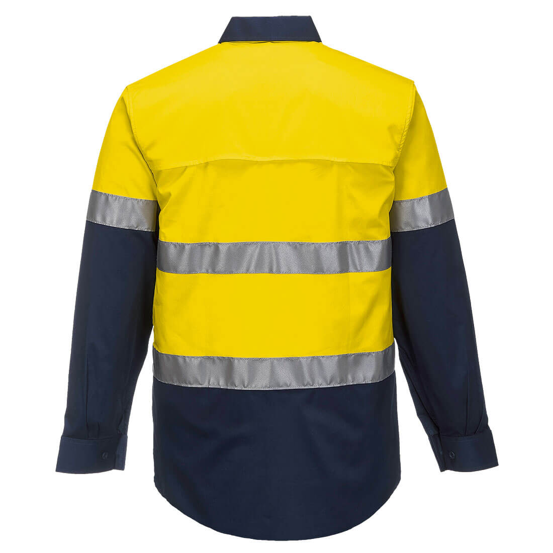Iona Enhanced L/S Cotton Shirt Yellow/Navy F145