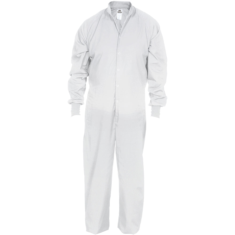 REED No Pocket Speed Suit White 65/35 Poly/Cotton ONEWH