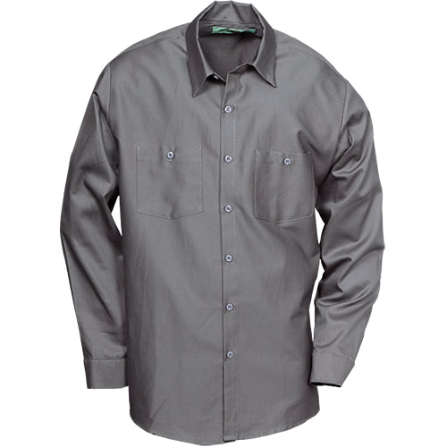 REED 100% COTTON LONG SLEEVE WORK SHIRT GRAPHITE GRAY 5884