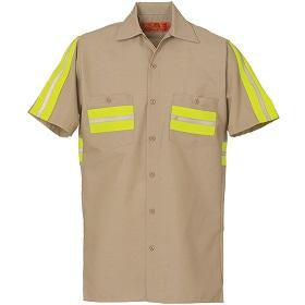 REED ENHANCED VISIBILITY SHORT SLEEVE TAN W/YELLOW 639WM