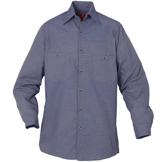 Work Wear Shirts LS Microcheck