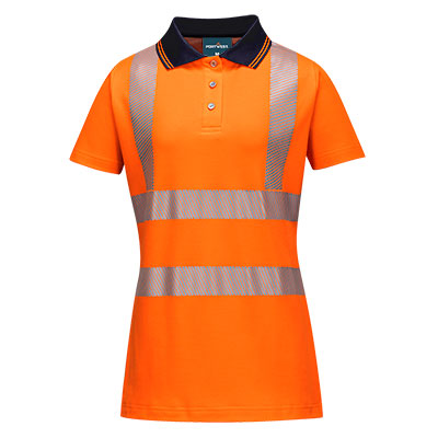 Womans HI VIZ ORANGE POLO SHIRT CLOSE OUT PRICING