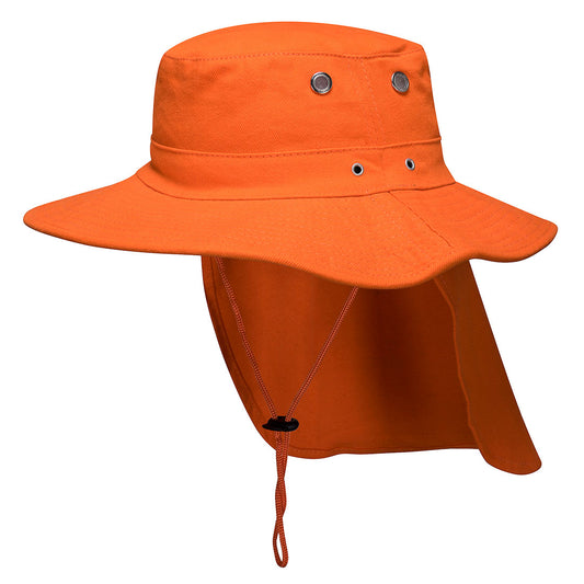 PORTWEST® Wide Brim Hat w/ Legionnaires Flap MC601