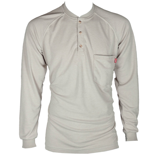 REED FR Henley Cotton Jersey Shirt Khaki SH58RFR6
