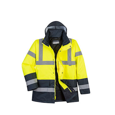 PORTWEST® HI VIS TRAFFIC CONTROL JACKET YELLOW/NAVY US466