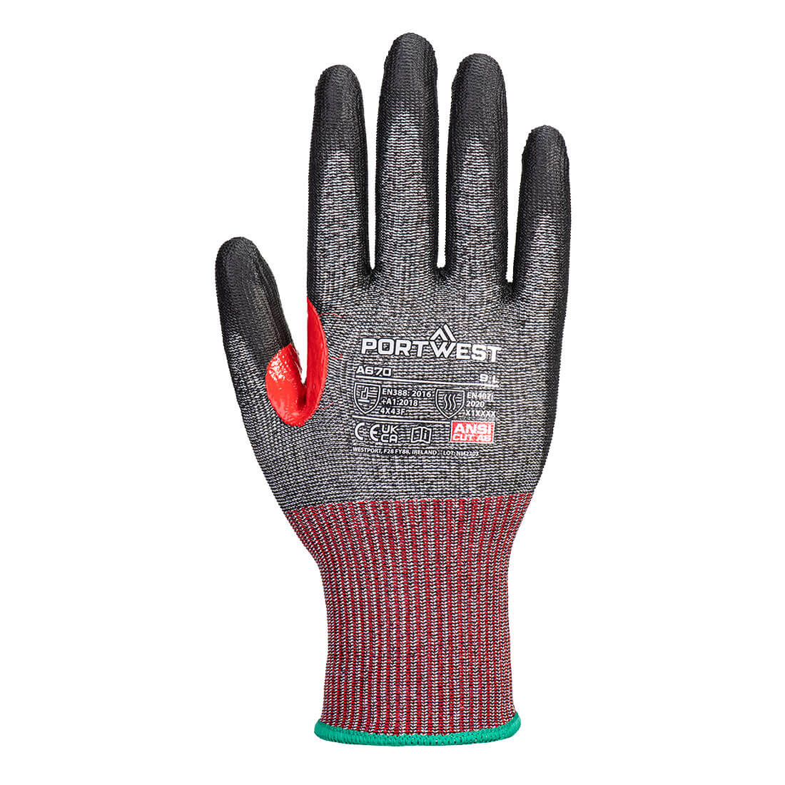 PORTWEST® Coated Glove for Grip & Cut Protection A670