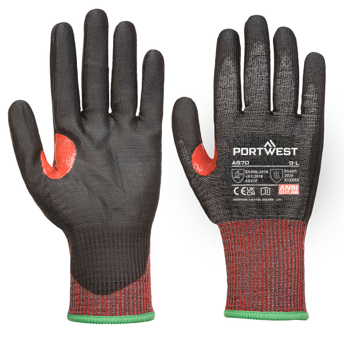 PORTWEST® Coated Glove for Grip & Cut Protection A670