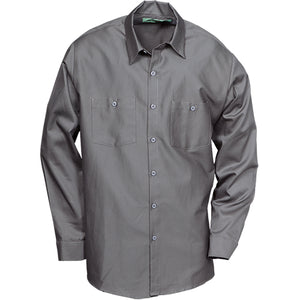 REED 100%  COTTON LONG SLEEVE WORK SHIRT GRAPHITE GRAY 5884