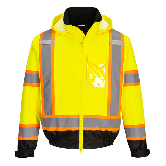 PORTWEST HI VIS “X” BACK BOMBER JACKET CA160