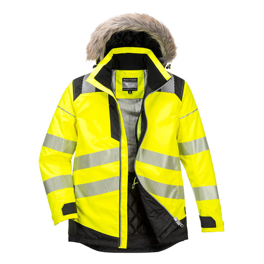 PORTWEST® HI VIS SEGMENTED SAFETY PARKA PW369