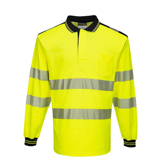 PORTWET®  HI VIS LONG SLEEVE POLO SHIRT T184