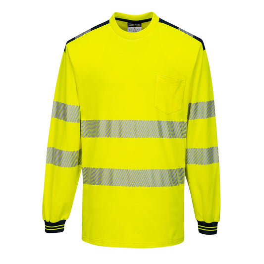 PORTWEST® HI VIS LONG SLEEVE T SHIRT T185