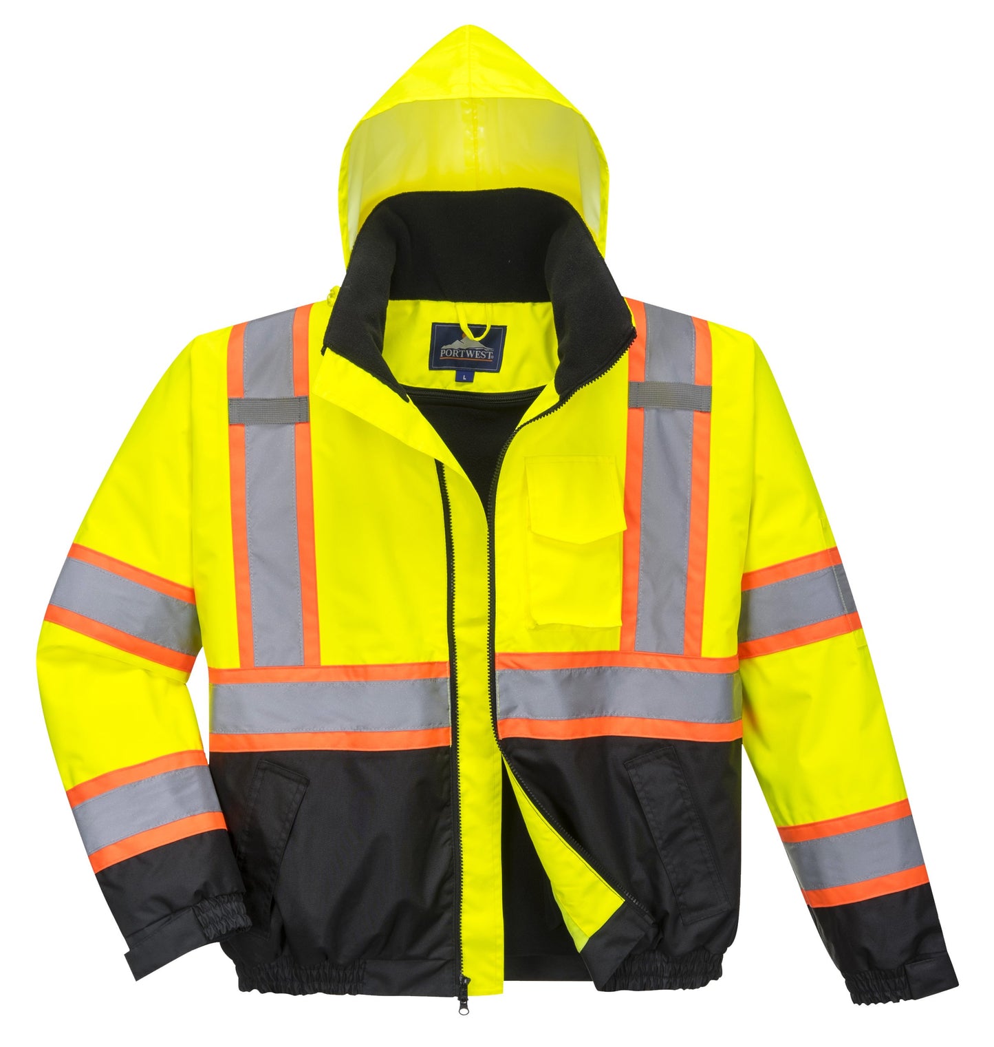 PORTWEST® Hi-Viz Contrast Tape Bomber Jacket US367