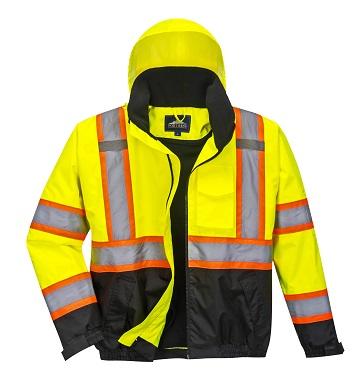 PORTWEST® Hi-Vis Contrast Tape Bomber Jacket US368