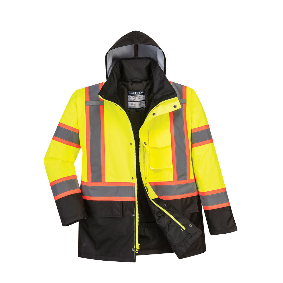 PORTWEST® HI-VIS CONTRAST TAPE TRAFFIC INSULATED JACKET US369