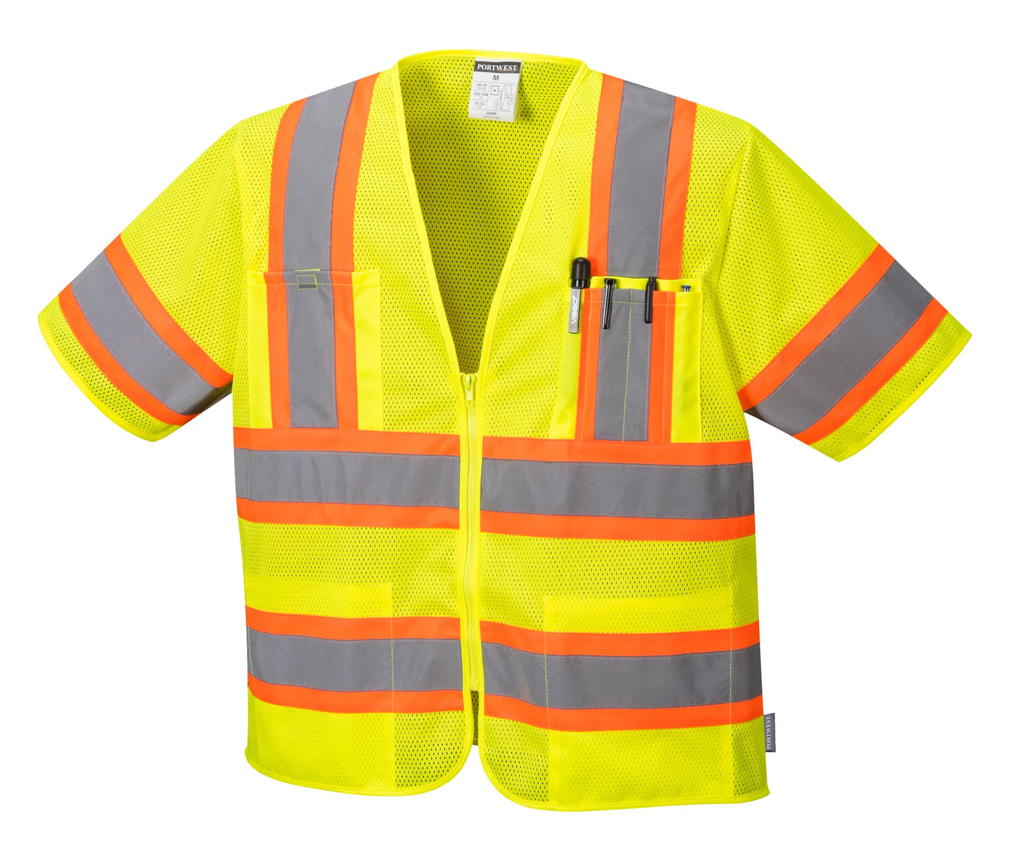 PORTWEST®  Augusta Sleeve Hi-Vis Vest CLASS 3 US383