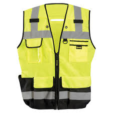 Heavy Duty Surveyors Vest LUX-HDSBK