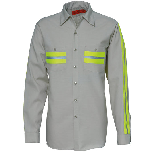 REED ENHANCED VISIBILITY LONG SLEEVE LT GREY W/YELLOW 6234WM