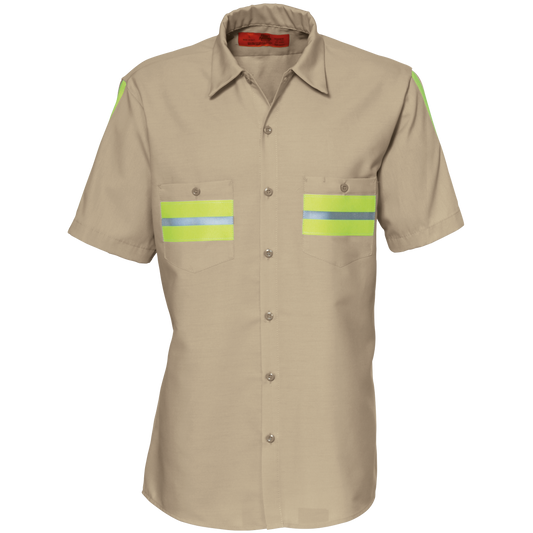 REED ENHANCED  VISIBILITY SHORT SLEEVE TAN W/YELLOW 639WM