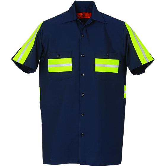 ENHANCED VISIBILTY 100% COTTON SHORT SLEEVE MIDNIGHT NAVY 521WM