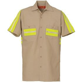 REED ENHANCED  VISIBILITY SHORT SLEEVE TAN W/YELLOW 639WM