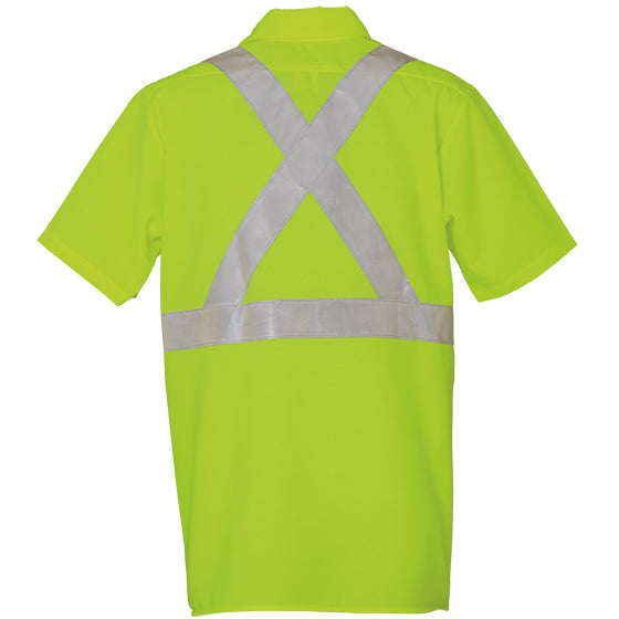 REED® HI-VISIBILITY SHORT SLEEVE SHIRT 100%  POLYESTER SSYC21