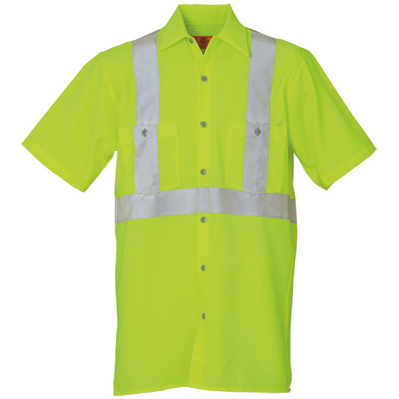 REED® HI-VISIBILITY SHORT SLEEVE SHIRT 100%  POLYESTER SSYC21