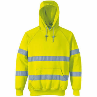 HI-VIZ HOOHED SWEARSHIRT B304