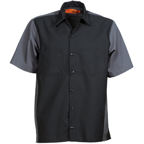 REED 2 TONE BLACK/CHARCOAL WORK SHIRT SYSSBC
