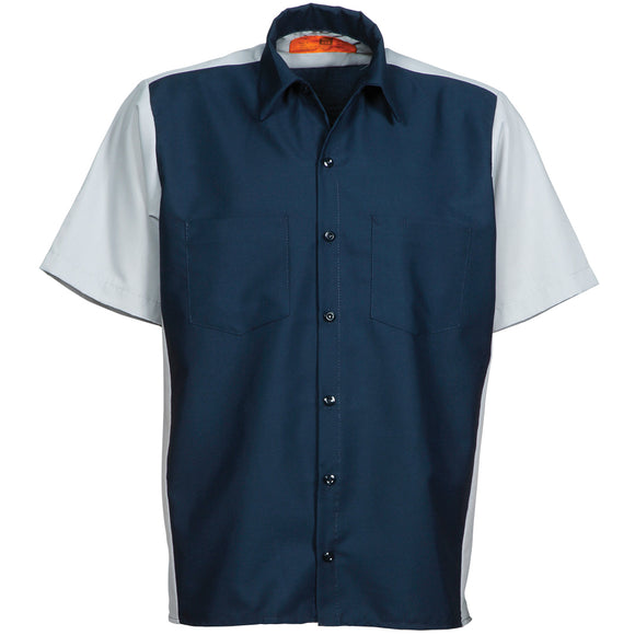 REED 2 TONE NAVY/ GREY WORK SHIRT SYSSNG