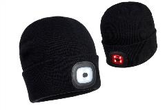 BEANIE TWIN LED LIGHT USB RECHARGEABLE B028