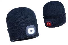 BEANIE TWIN LED LIGHT USB RECHARGEABLE B028