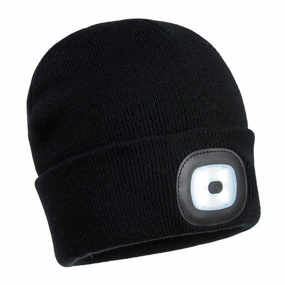 BEANIE TWIN LED LIGHT USB RECHARGEABLE B028