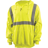 SWEATSHIRT YELLOW HOODED ZIP UP CLASS 2 SWTLHZ