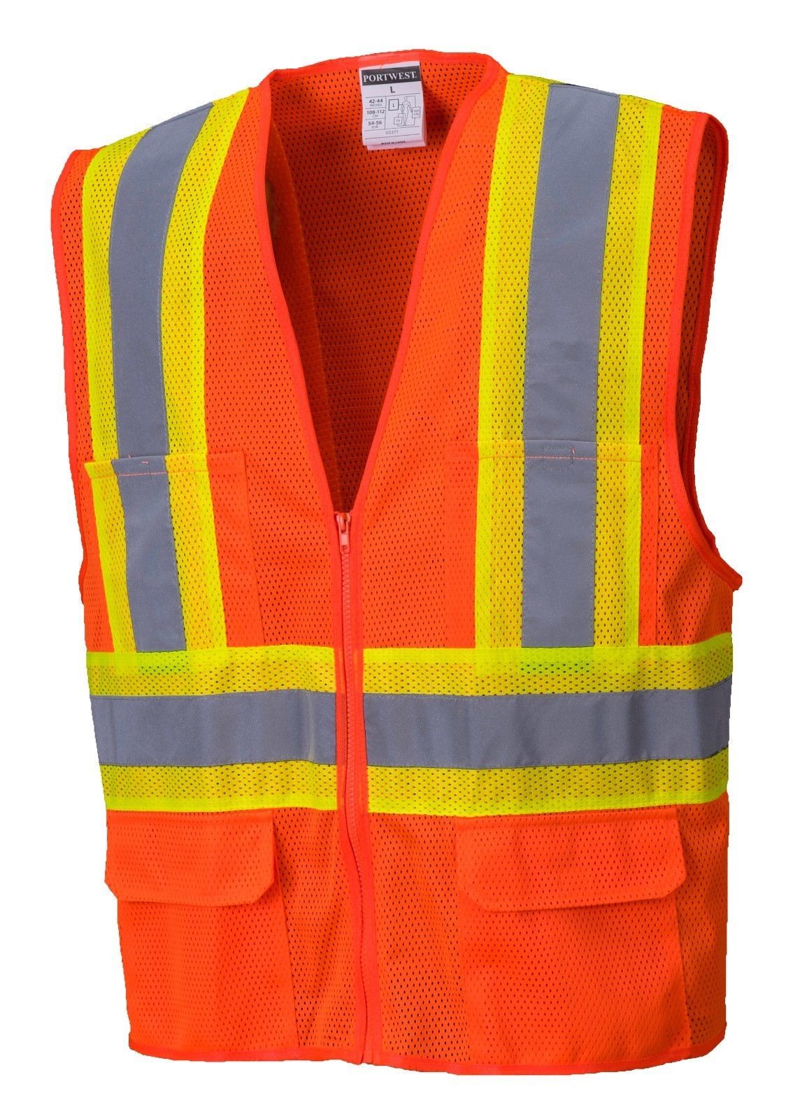 PORTWEST®  Tulsa Contrast Hi-Vis Mesh Vest US371