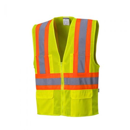 PORTWEST®  Tulsa Contrast Hi-Vis Mesh Vest US371